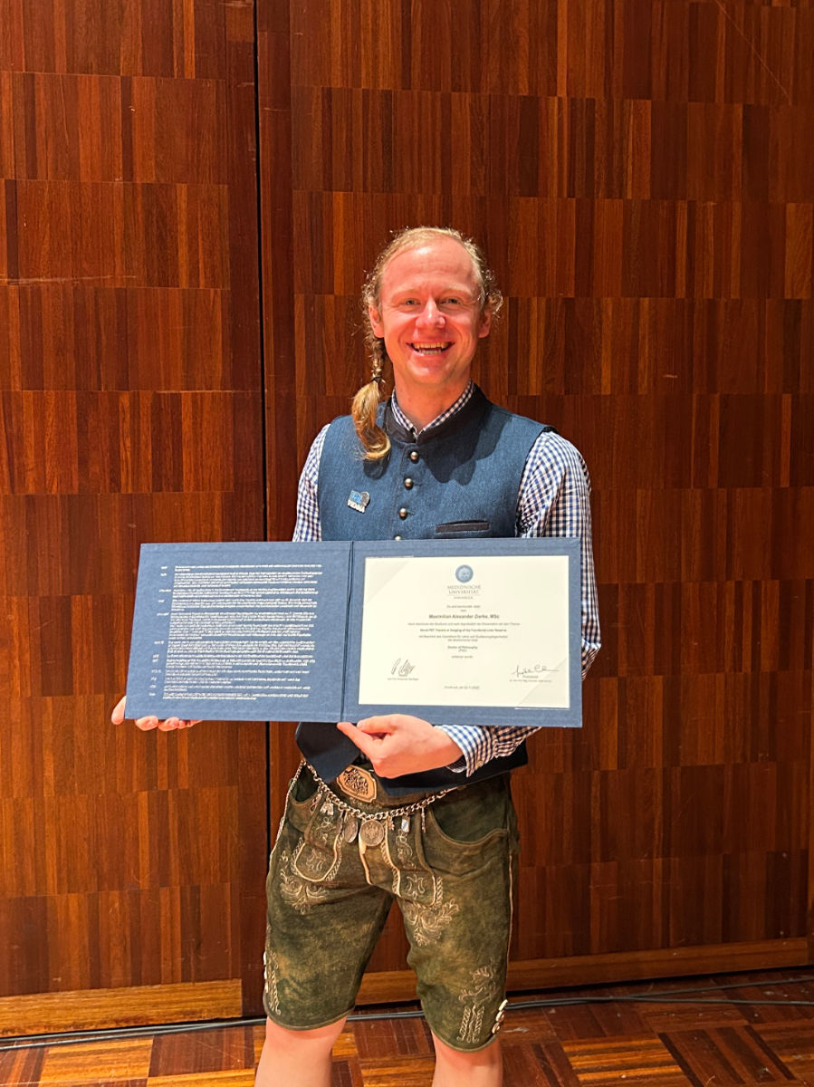 Maximilian Zierke hat sich mit dem Abschluss des PhD einen Traum erfüllt